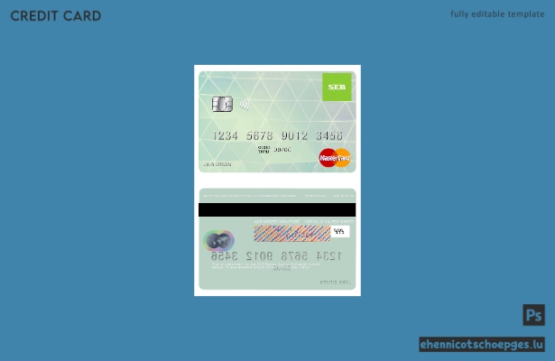 Lettland SEB Bank Mastercard – Beispielvorschau